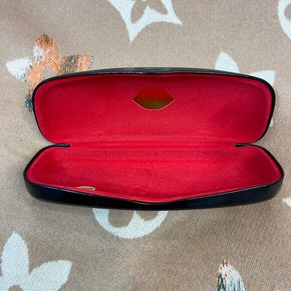 LULU GUINNESS LONDON HardCase Eyeglasses Sunglasses Reading Glasses Shinny Blk - Picture 4 of 7